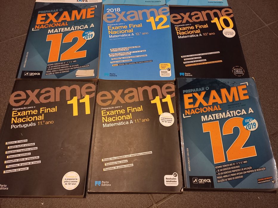 Livros Preparação Exames 10 11 12 ano Secundário IAVE, Areal, Porto Ed