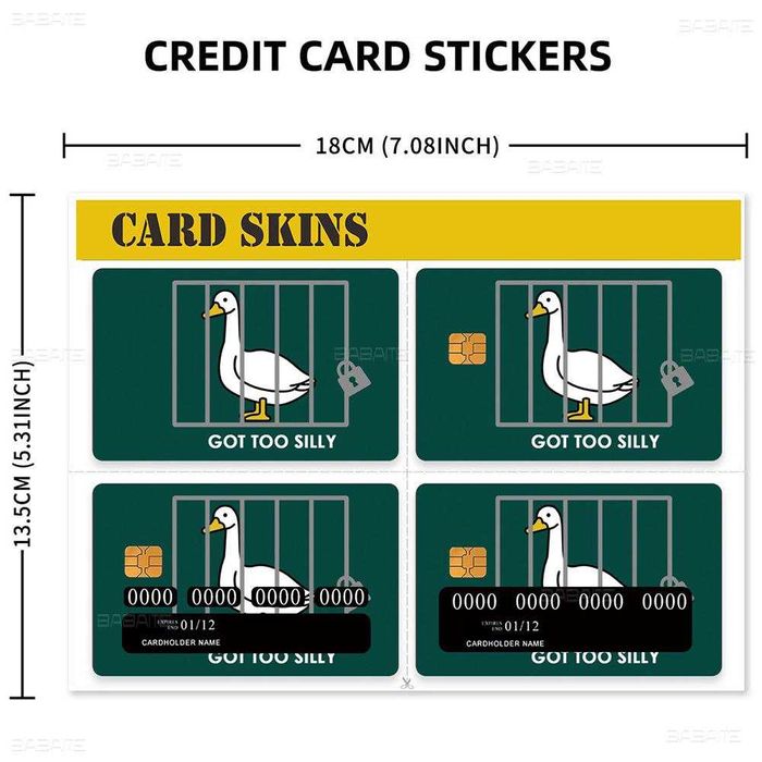 Стикер для кредитных карт из аниме Невероятные приключения ДжоДжо 4 шт