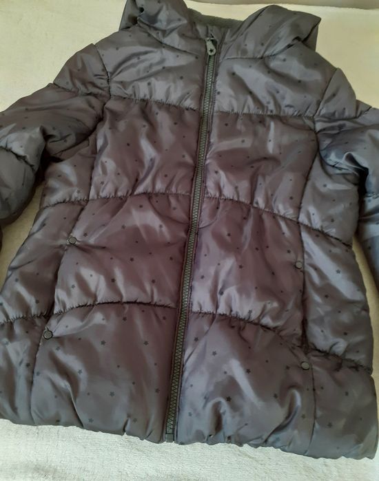 Kurtka zimowa z kapturem 134-140 cm 10 lat