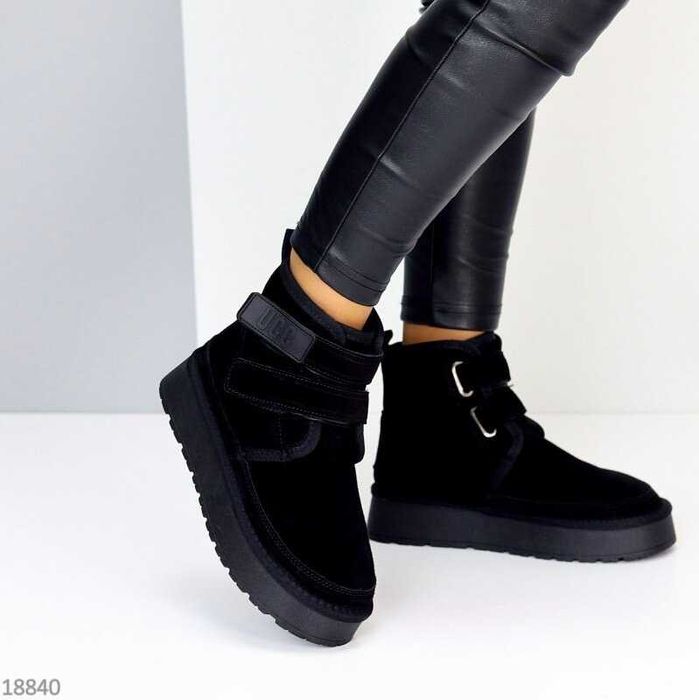 Уггі на липучках UCC, угги на липучках, угги платформа, сапоги 36-40р