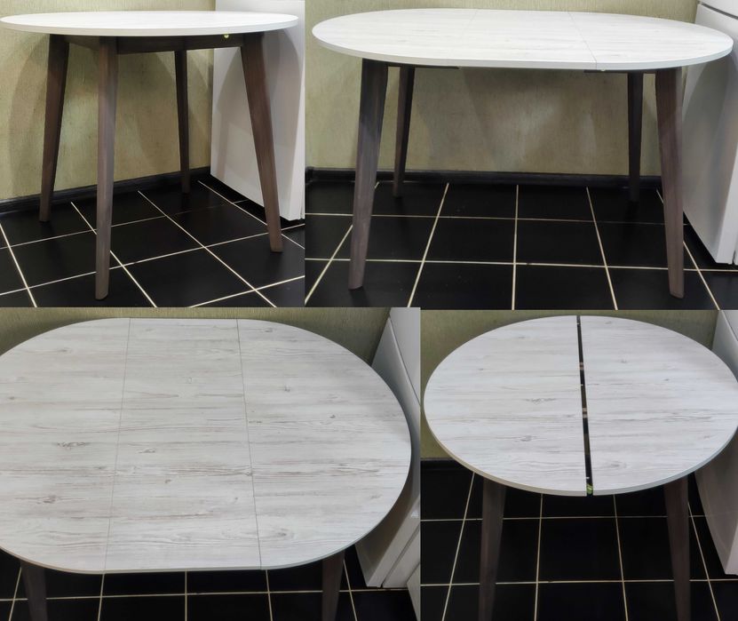 Стіл Стол Круглий Мармур Під Старовину 900мм Кухоний Розкладний