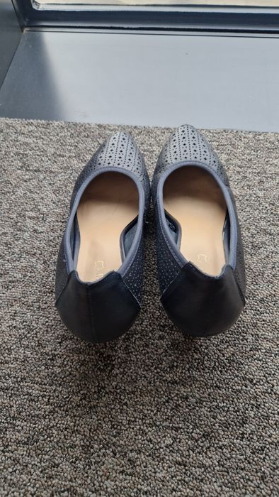 Buty na obcasie granatowe, Lasocki