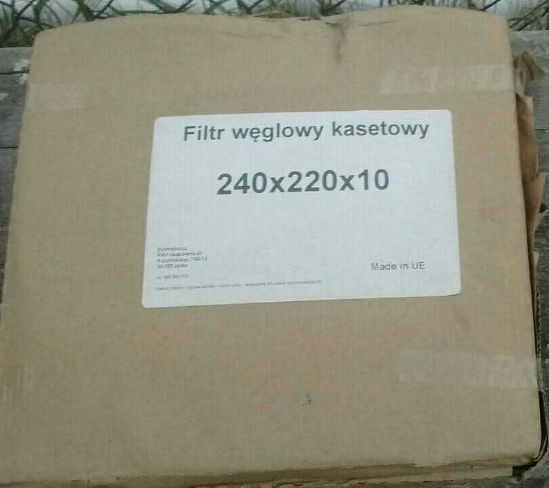 Filtr węglowy kasetowy,Nowy komplet 2szt, 240x220x10,do okapu (VDB?).