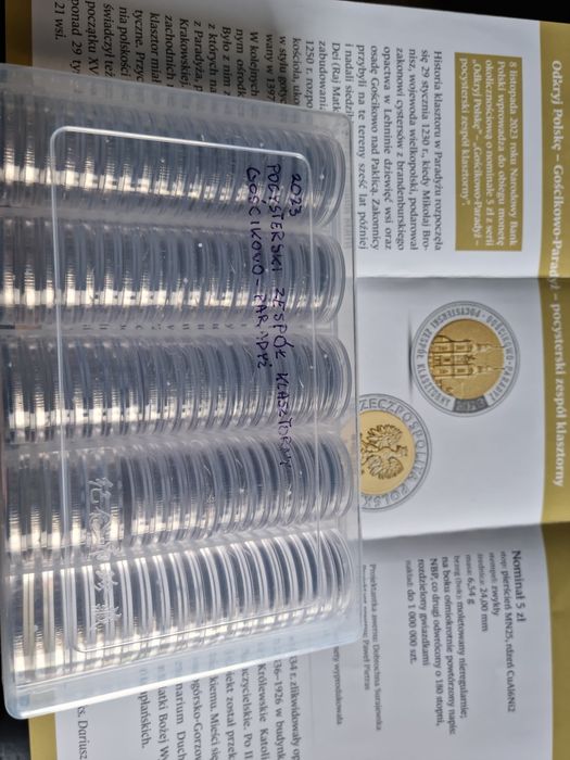 100 sztuk 5zł okolicznościowe Gościkowo Paradyż w kapslach i pudełku