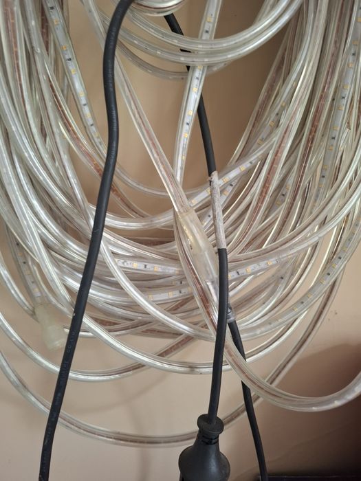 Wąż,kabel Led 50m gruby z gumy na oswietlenie domu.