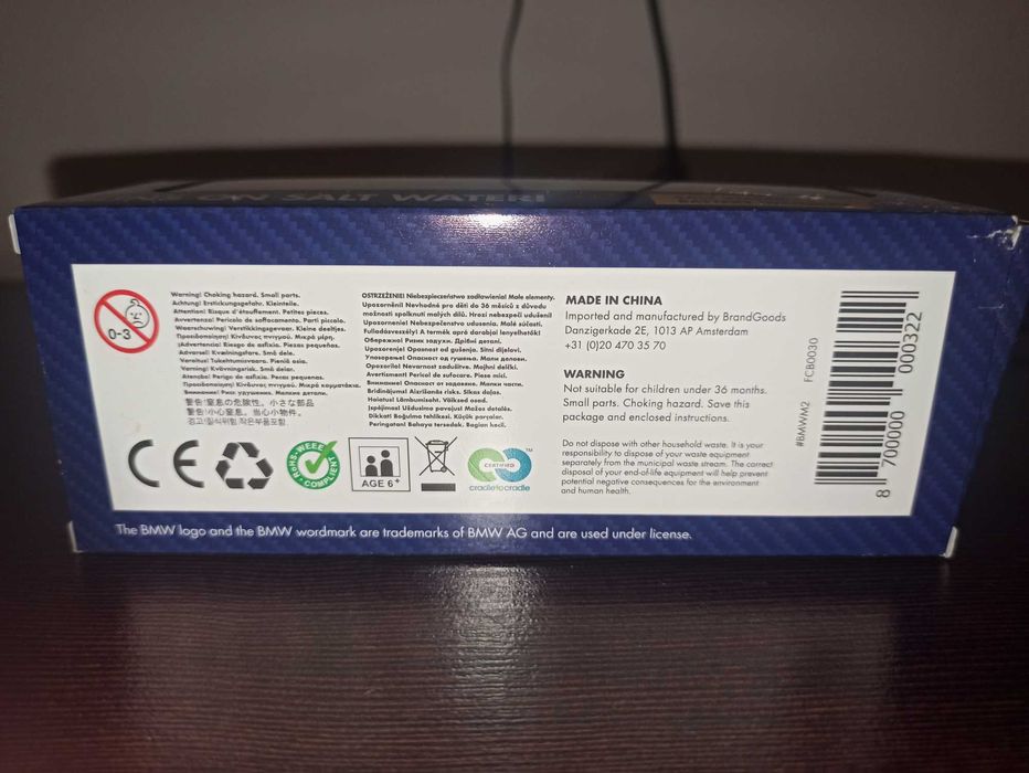 SHELL BMW M2 Samochodzik NA SŁONĄ WODĘ + bateria