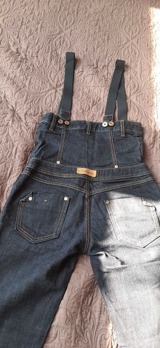 Wysokie jeansy z szelkami Stradivarius r. S