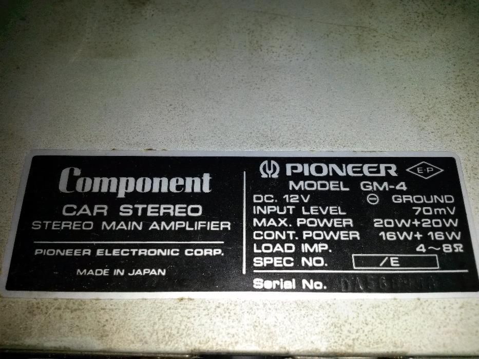 conjunto Pioneer KEX73 auto-radio anos 80