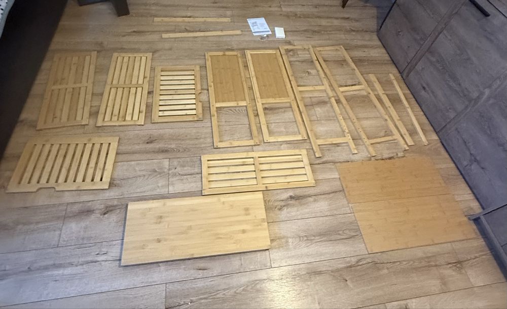 SMIBUY bambusowa szafka łazienkowa nad WC 175 cm