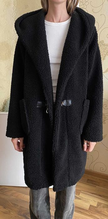 Bukla XXL oversize czarny płaszcz kurtka