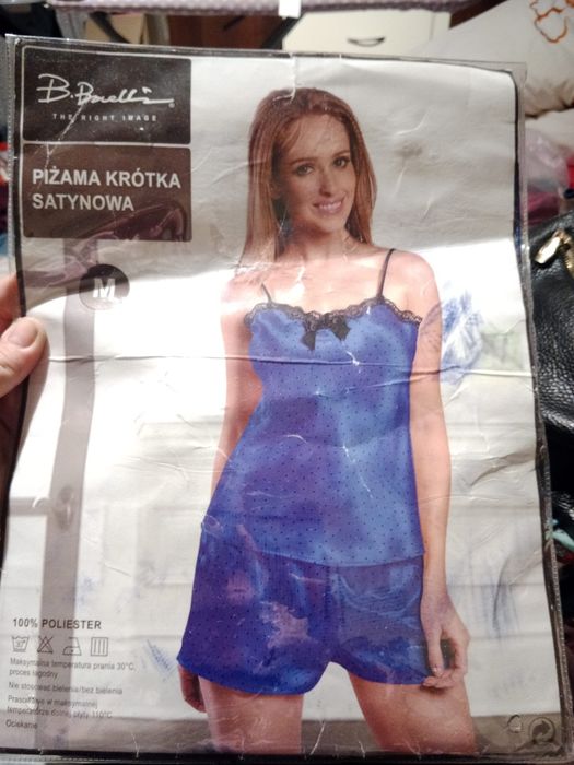 Piżama satynowa damska