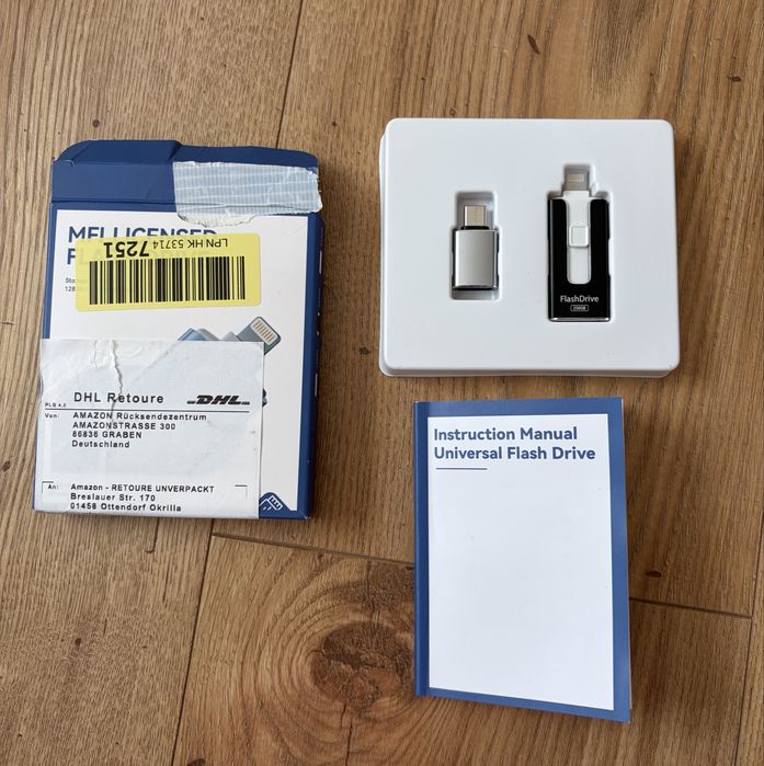 Pendrive 256 GB 3w1 z adapterem USB-C