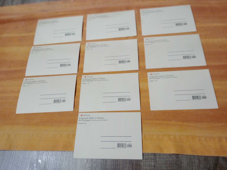 Collection of 10 postcards from Portugal from 1900 to 1910, numbers 1 to 1064284727114115122