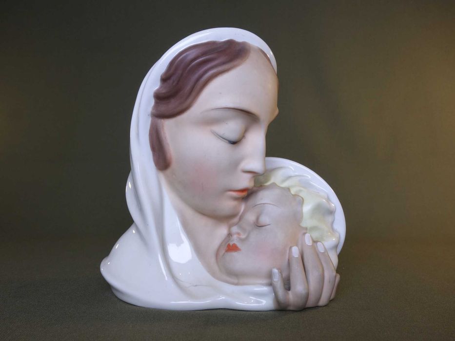 Figurka - popiersie Madonna z Dzieciątkiem - Pirkenhammer / W. Fritsch