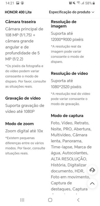 Honor lite 400 5g 256g