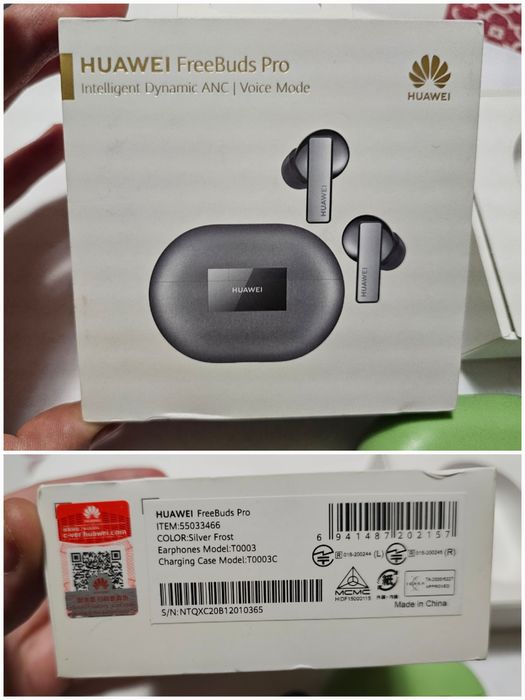 Беспровідна Гарнітура Навушники Huawei Freebuds PRO Silver і Комплект