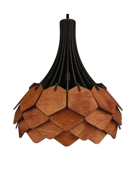 Drewniana lampa ozdobna loft