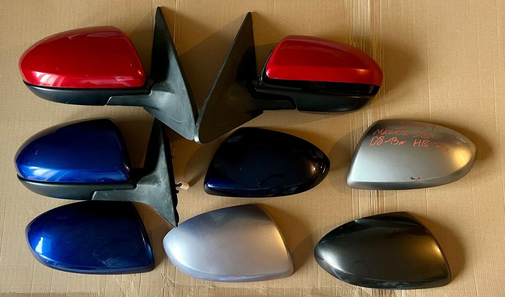 Mazda 3 BL 2008/2013r lusterko lewe lub prawe  5 i 7 i 9Pin składane  maska zawiasy lusterka  belka pas Air Bag lampy zderzak