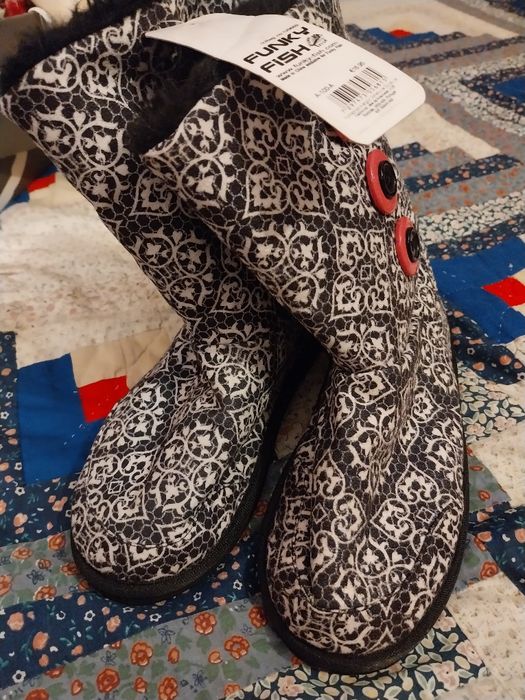 Botas tecido e pêlo, 36