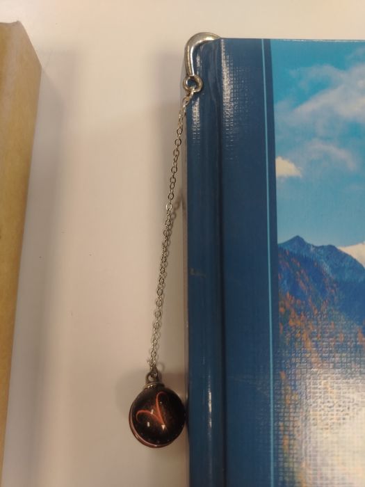 zakładka do książki Hand Made Liść ze znakiem zodiaku Baran