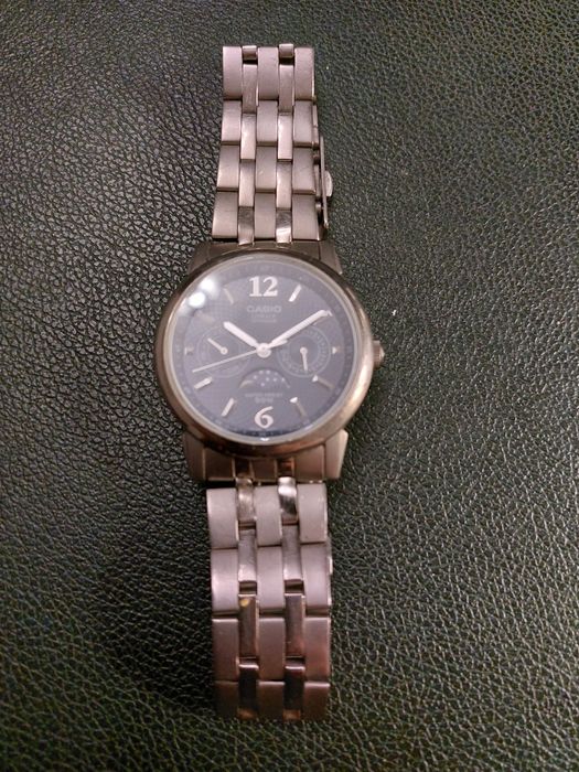 Casio LineAge Titanium LIN-301 часы, кварц, титан, фазы луны