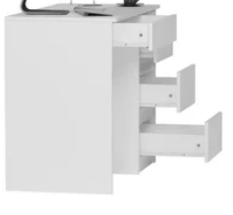 Biurko młodzieżowe tradycyjne białe 90/76/50