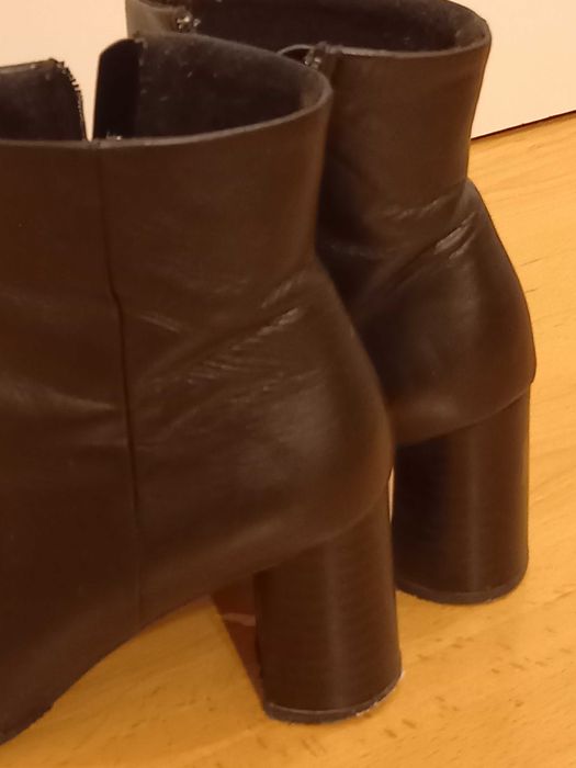 Buty damskie zimowe Ryłko 39 obcas czarne