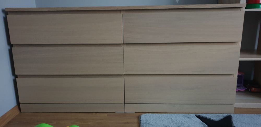 Komoda Malm i regał IKEA Kallax