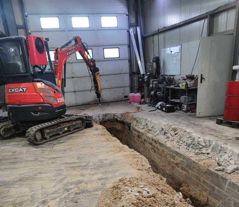 Wynajem Minikoparki, Sprzętu Bud. Zagęszczarka, Walec, Wywrotki