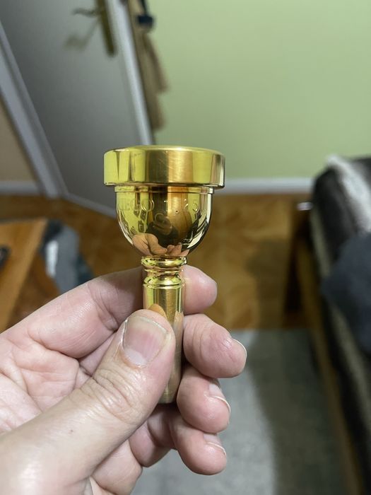 Bocal griego  1.25 dourado  para trombone baixo