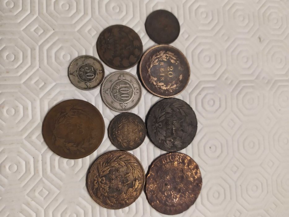 Lote de 10 moedas dos Reis antigas monarquia