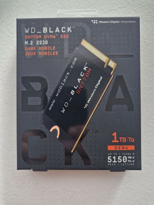 WD_Black 1TB M.2 2230 PCIe Gen4 NVMe Black SN770M