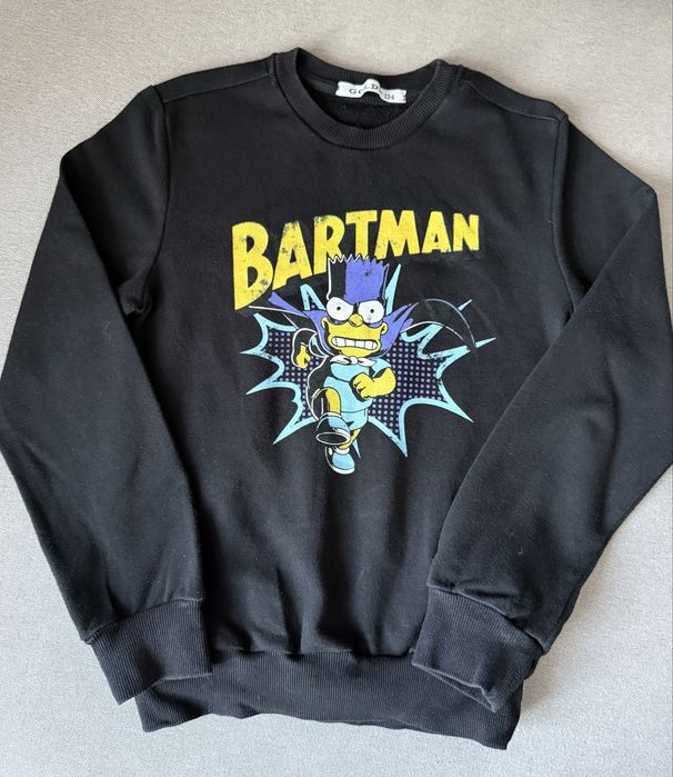 Чорний світшот Bartman (The Simpsons) для хлопчика, розмір 134