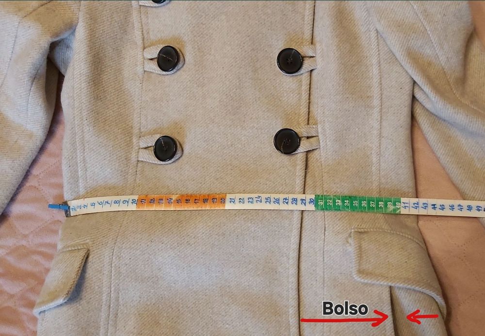 Casaco/sobretudo em fazenda, quente e original