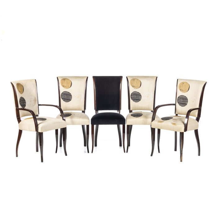 Conjunto de três cadeiras e dois cadeirões