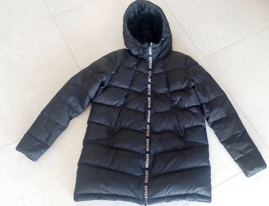 Dłuższa kurtka plaszcz puchowy Reebok r M