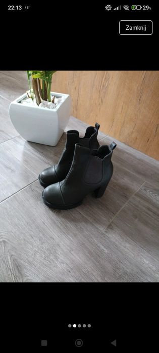 Botki damskie khaki 39