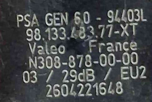 Sensor de Estacionamento Trás 9813348377XT - PEUGEOT 2008 II