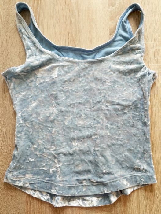 Top baby blue welurowy