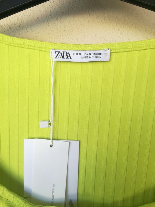 Camisola manga comprida verde Zara S