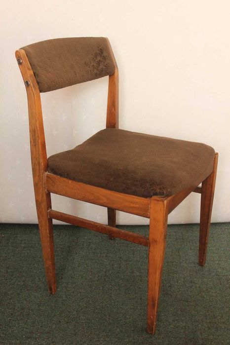 4 x krzesła brązowe drewniane - Vintage Retro Loft Design PRL