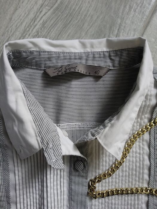 Top Secret koszula bluzka w paski z kołnierzykiem lub stójką Roz. 40
