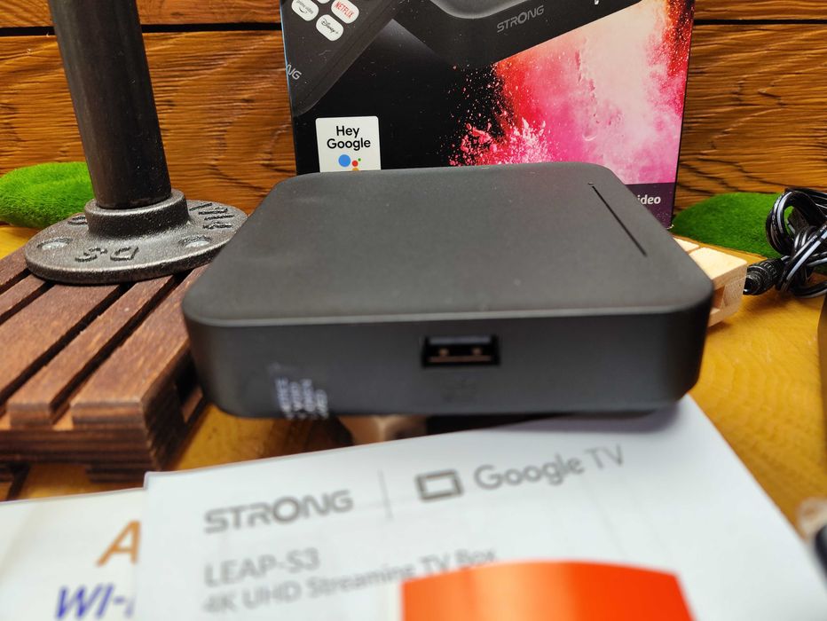 Smart TV Box Strong LEAP S3 Google TV 4K HDR10+ GeForce Now LAN S/PDIF