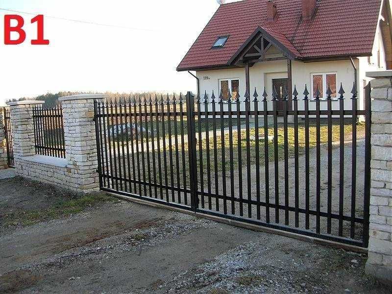 Brama kuta wjazdowa skrzydłowa przesuwna 4m do posesji