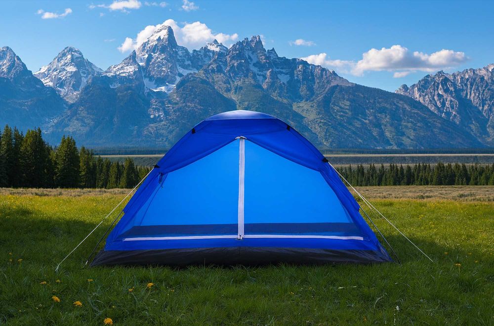 XXL 2w1 Mocny Namiot Turystyczny Kempingowy Rodzinny 4 Osobowy +GRATIS