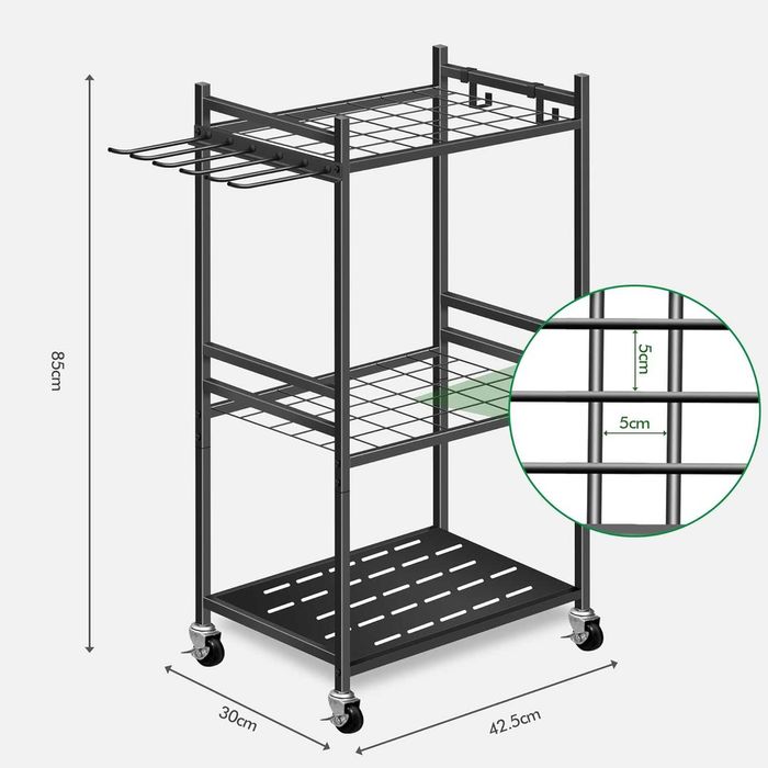 Mobilny Regał Wózek na Narzędzia Ogrodowe Mimoke – Garaż/Ogród – NOWY