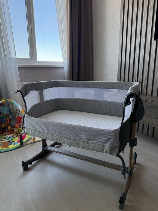 Кроватка детская 3 в 1 Lionelo LEONIE GREY STONE