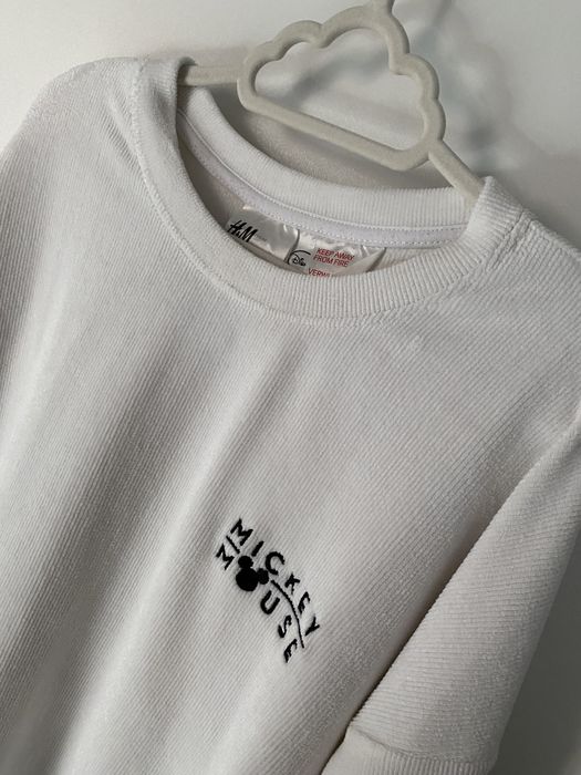 Bluza h&m Disney Mickey Mouse biała S