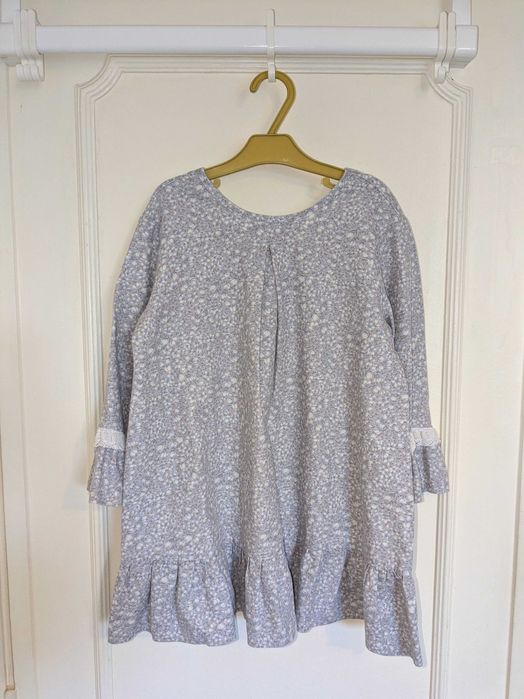 Pó de Talco – Vestido Floral Manga Comprida Renda (6 Anos)