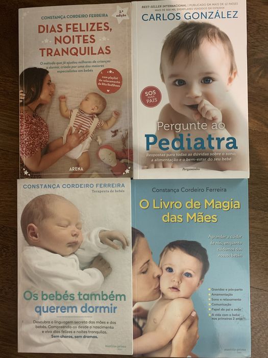 Livros bebé de Constança Cordeiro Ferreira e Carlos Gonzalez, usados como novos
